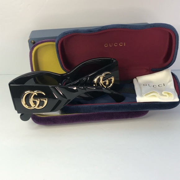 New Authentic GUCCI Black Square Ladies Sunglasses GG0810S 001 - Picture 9 of 13